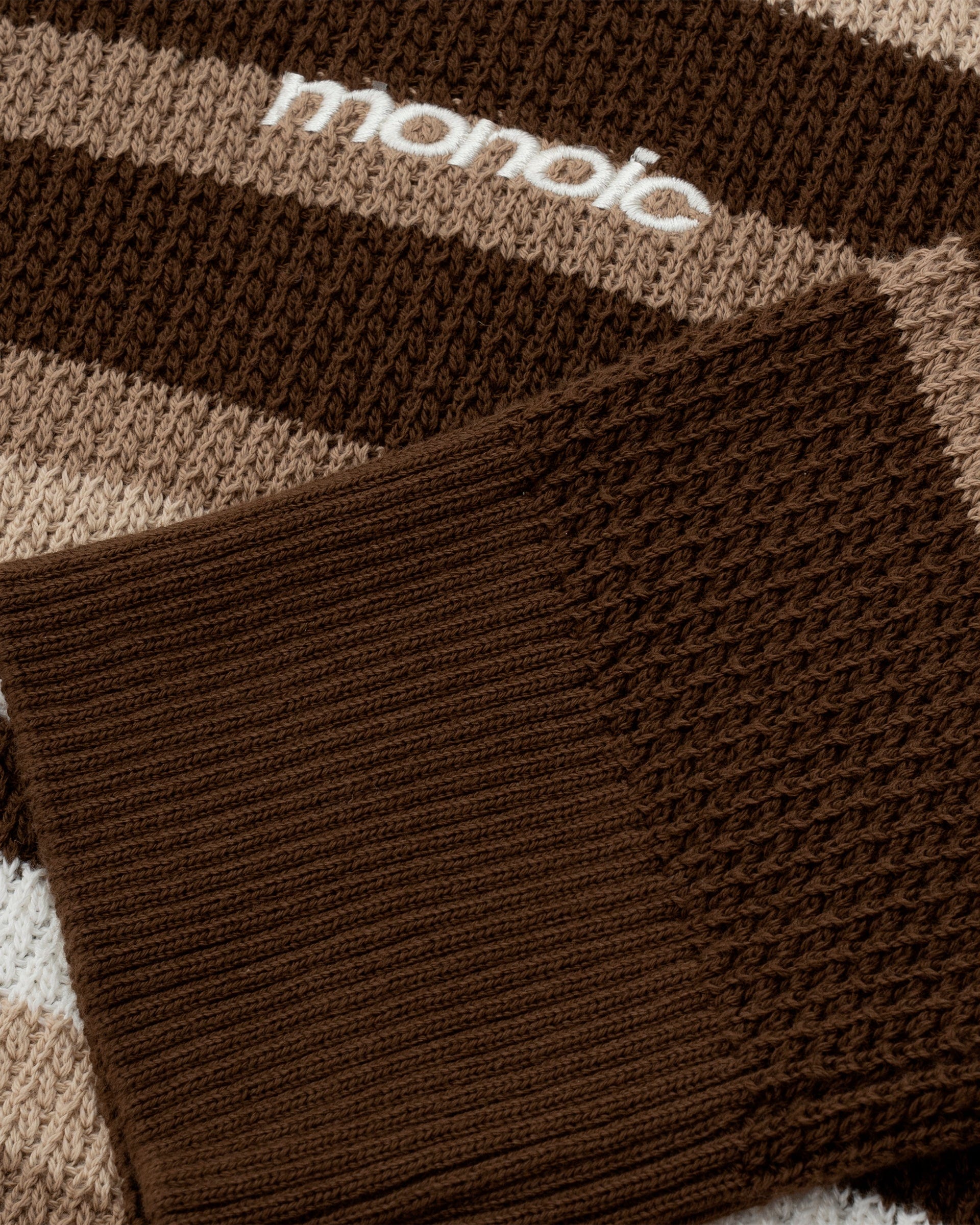 Striped Knitwear Sweater – Café, Crema y Beige - imagen 4
