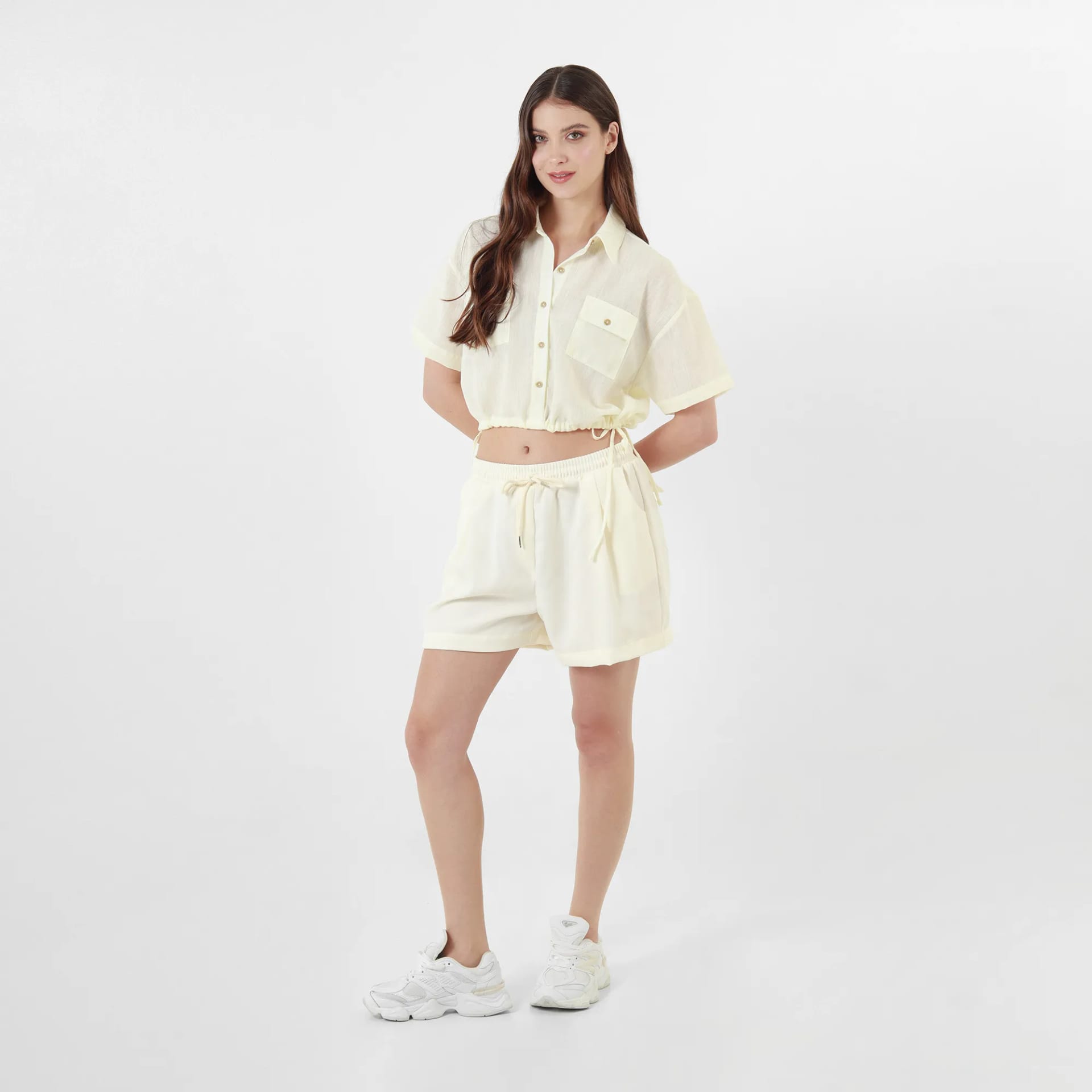 Blusa Cuello Camisero Manga Corta - imagen 2