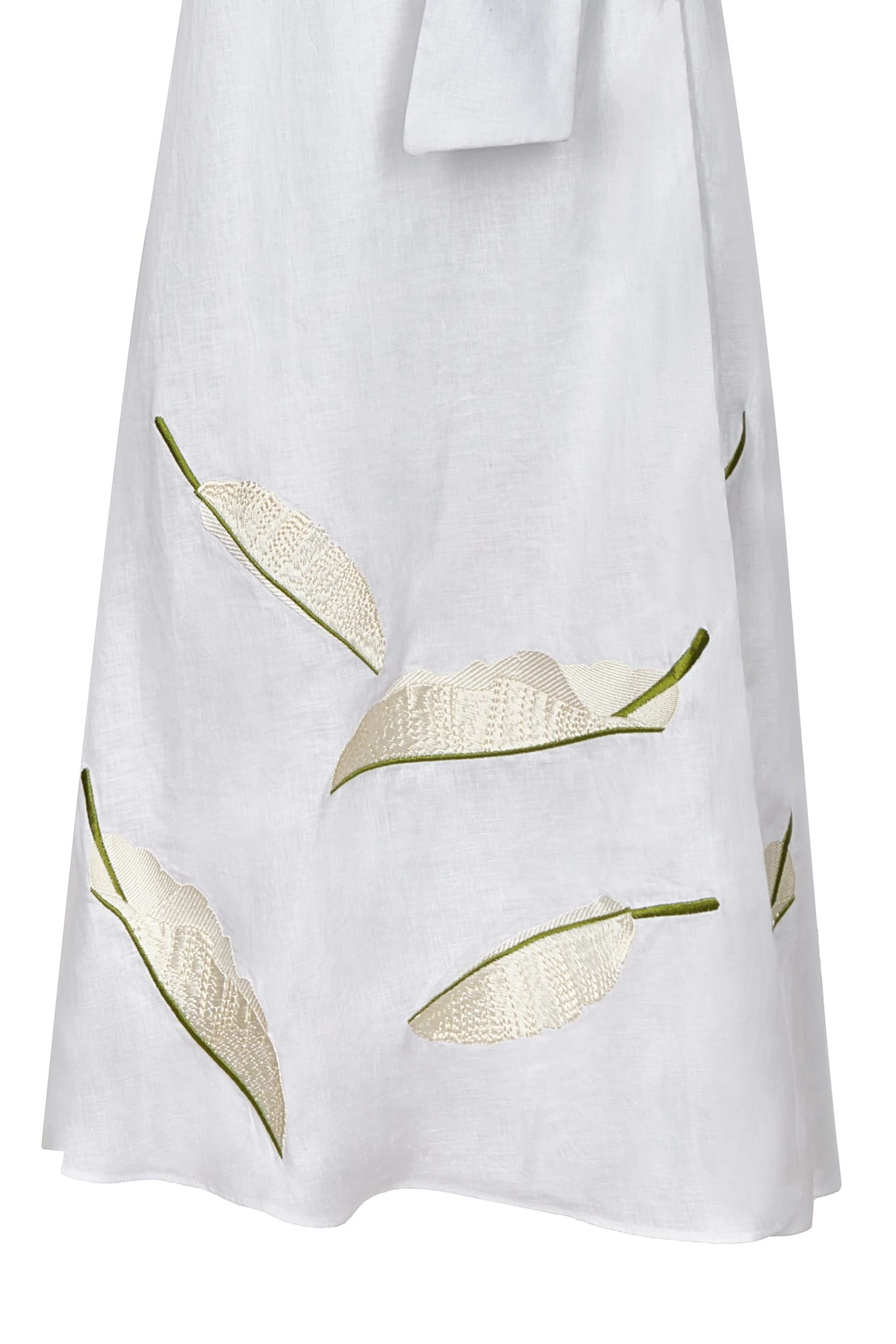 Ermita Linen Embroidered Midi Dress / White - imagen 3
