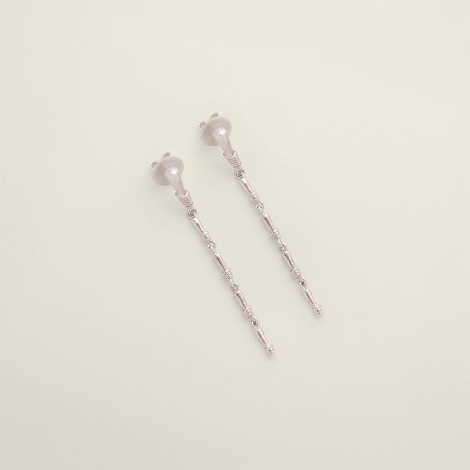 Long Pech Earrings Silver - imagen 3