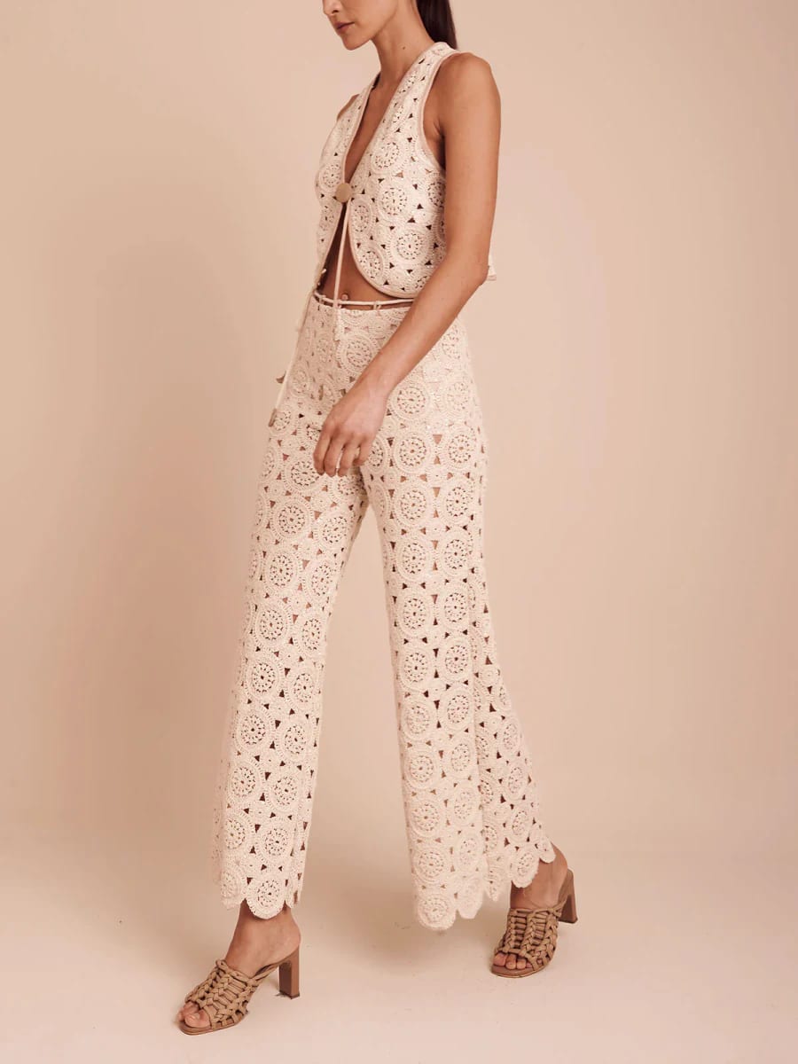 VERA PANT NATURAL ECRU - imagen 4