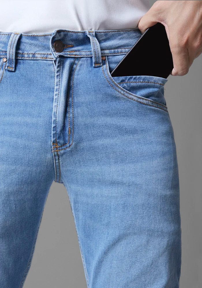 Jean para Hombre con Licra Color Azul Claro Thunder - imagen 2