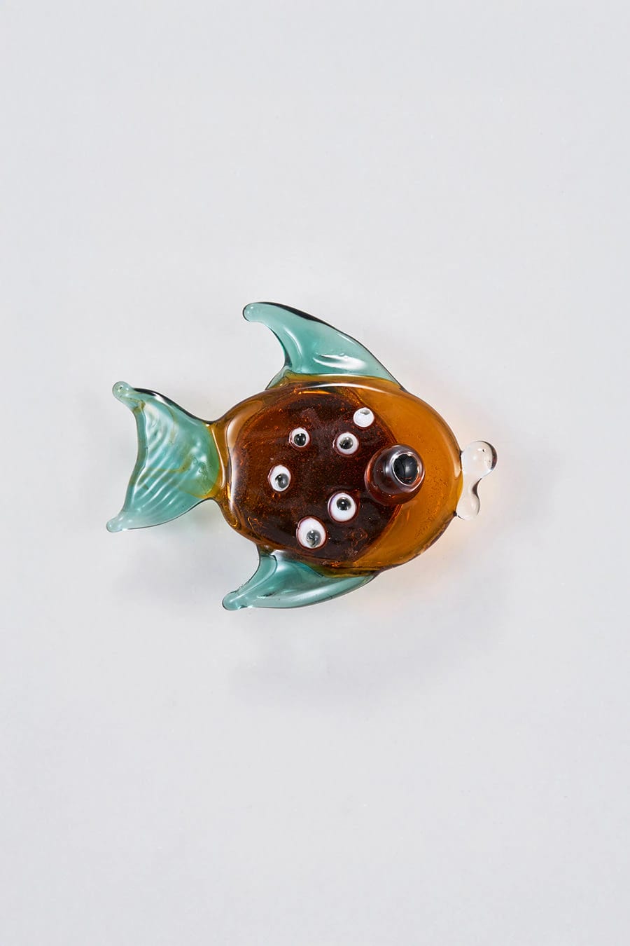Cubre botón nemo vidrio y oro blanco - imagen 1