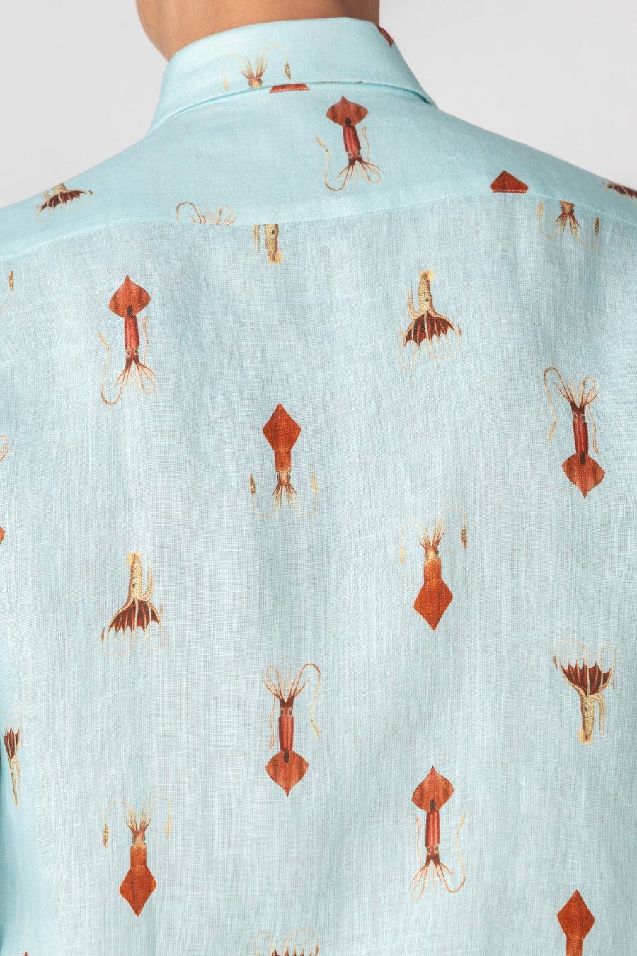 Men's linen shirt sky blue verne - imagen 5