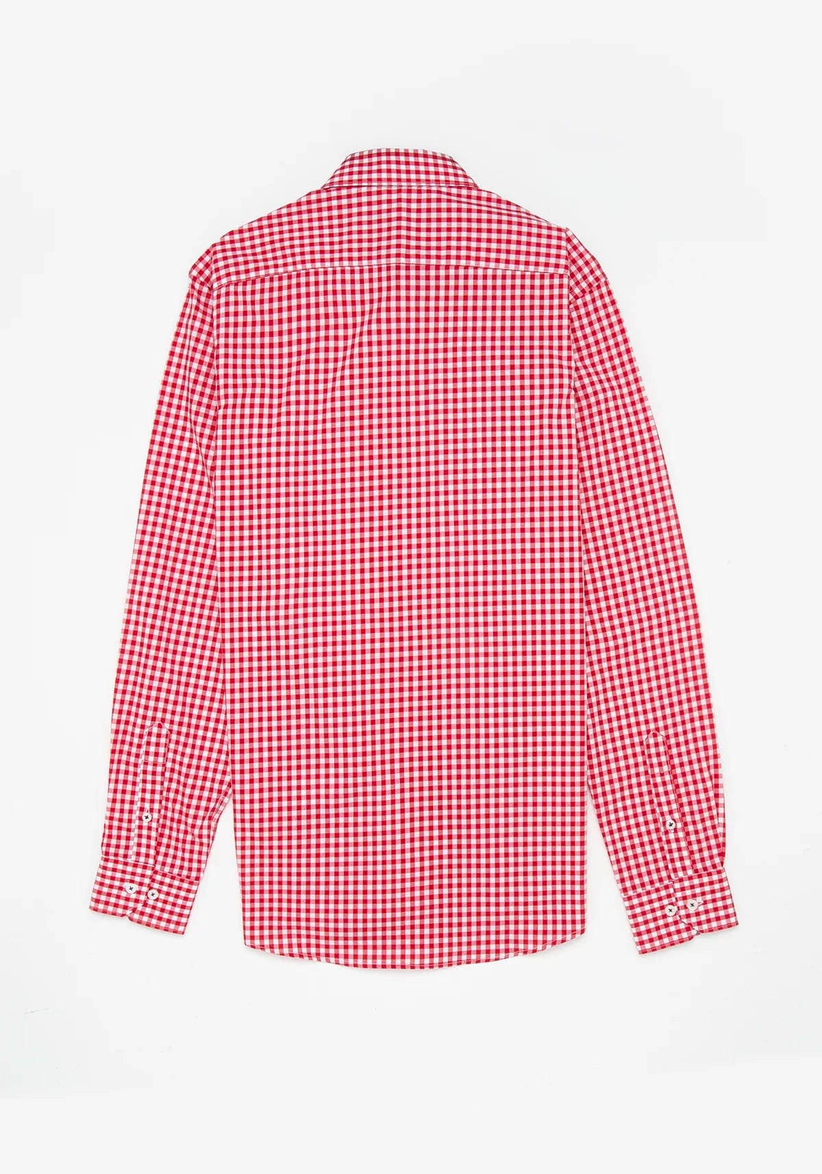 Camisa Popelín Cuadro Vichy Algodón Rojo - imagen 4