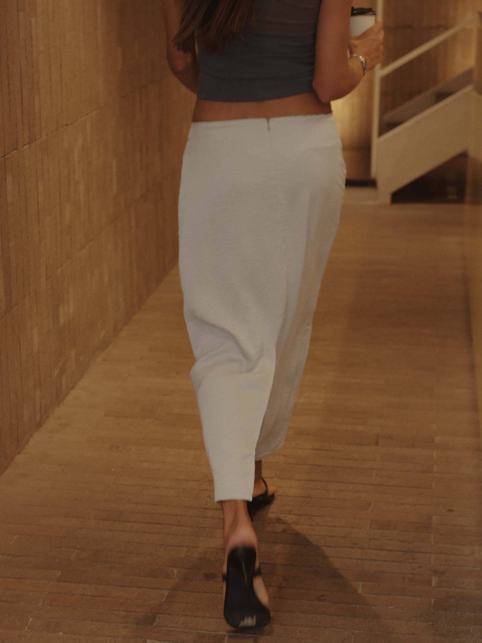 SOFT LONG SKIRT - GRAY - imagen 4