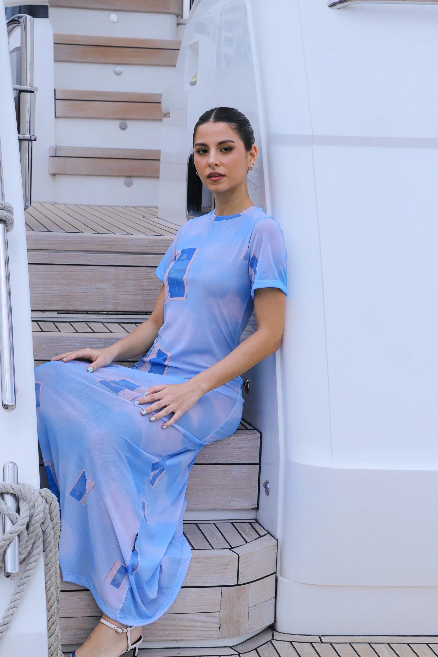 Mesh Dress - Sky - imagen 8