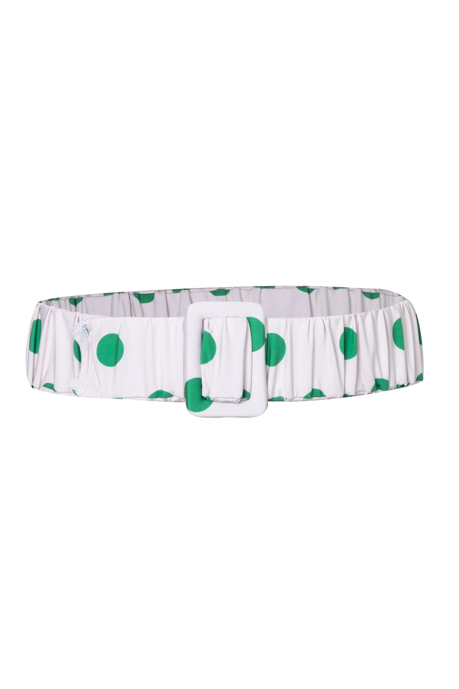 Ruched Belt / Green Polka - Ivory - imagen 2