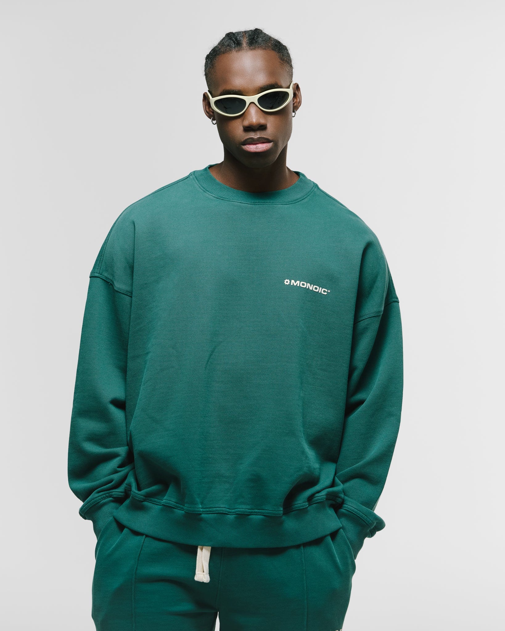 Crewneck Oversized Básico V4 - Forest Green - imagen 2