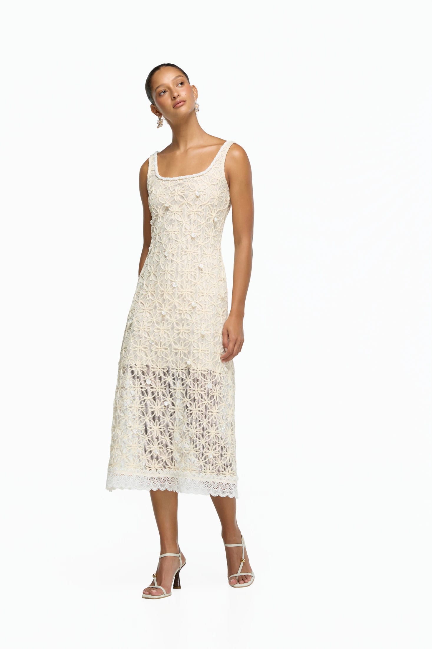 OPHELIA MIDI DRESS CREAM - imagen 4