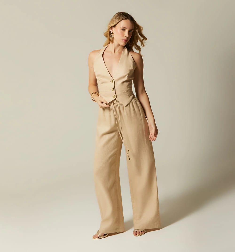 Pantalon tiro alto bota ancha - imagen 1