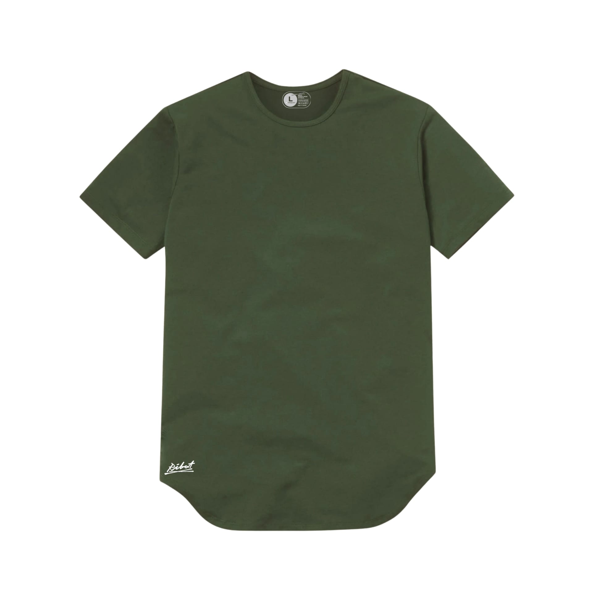 Camiseta Básica Curve Verde Militar - imagen 2