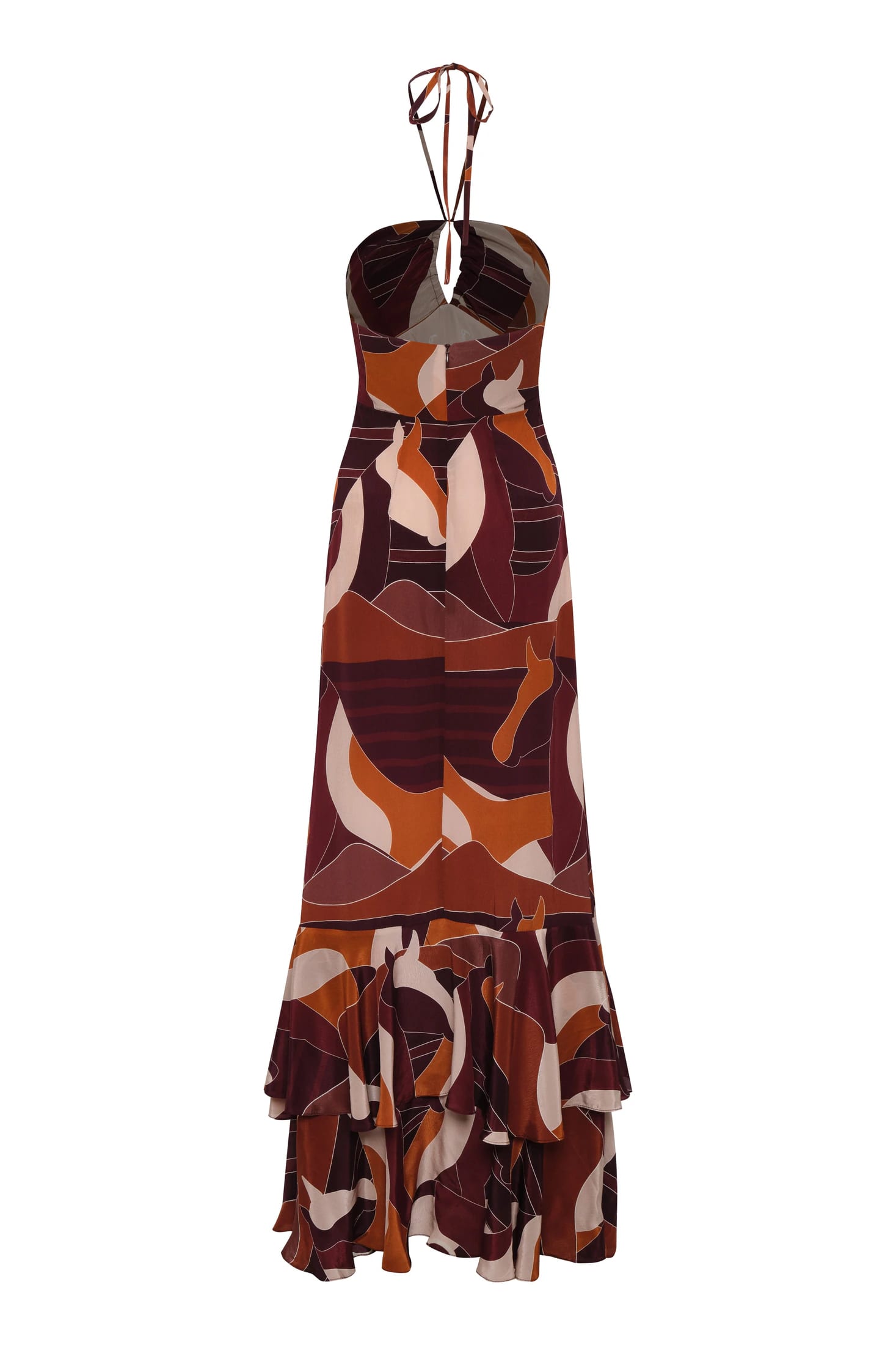 Sevillana Crepe Chine Maxi Dress / Purple Horses - imagen 3