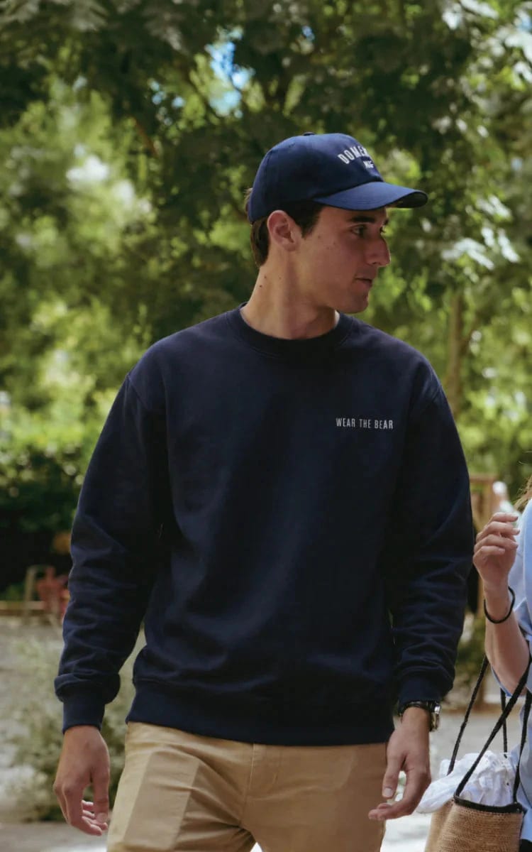 CREWNECK OSO ESTAMPADO AZUL OSCURO - UNISEX - imagen 1