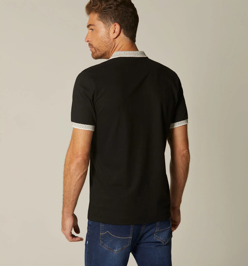 Polo para hombre con cuello con diseño - imagen 5