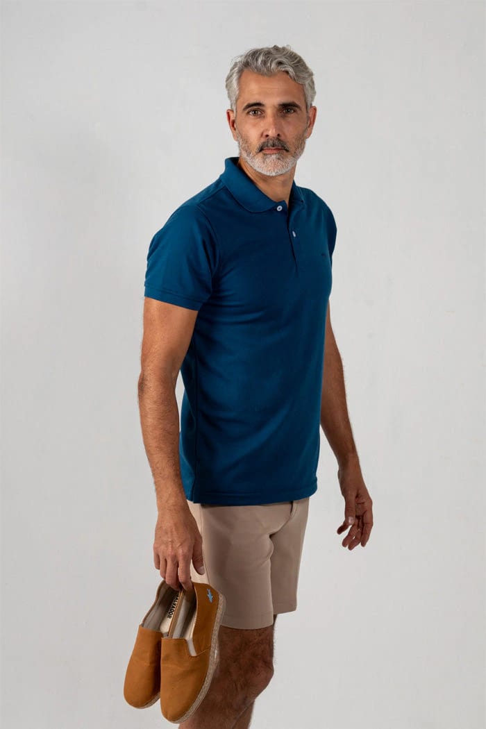 CAMISETA POLO AZUL PETROLEO - imagen 2