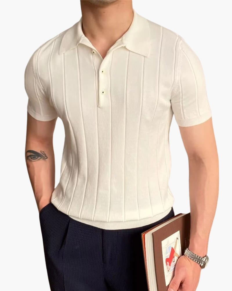 Cannes Ribbed Cotton Polo - imagen 1