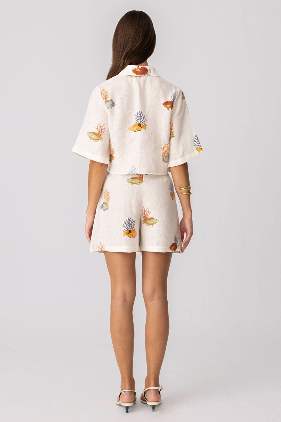 Women's linen short nemo - imagen 3