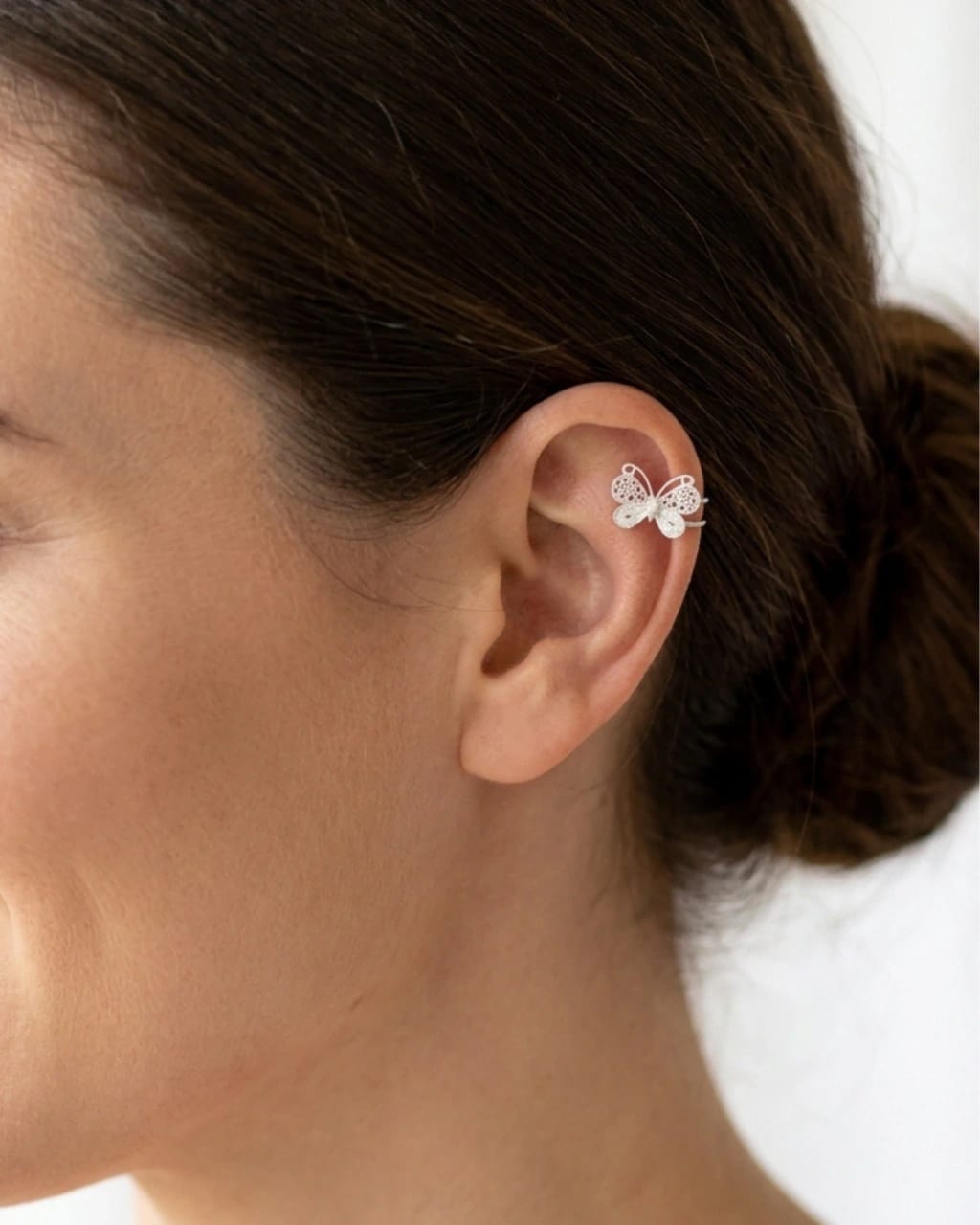 Earcuff Mariposa en Plata Filigrana - imagen 1