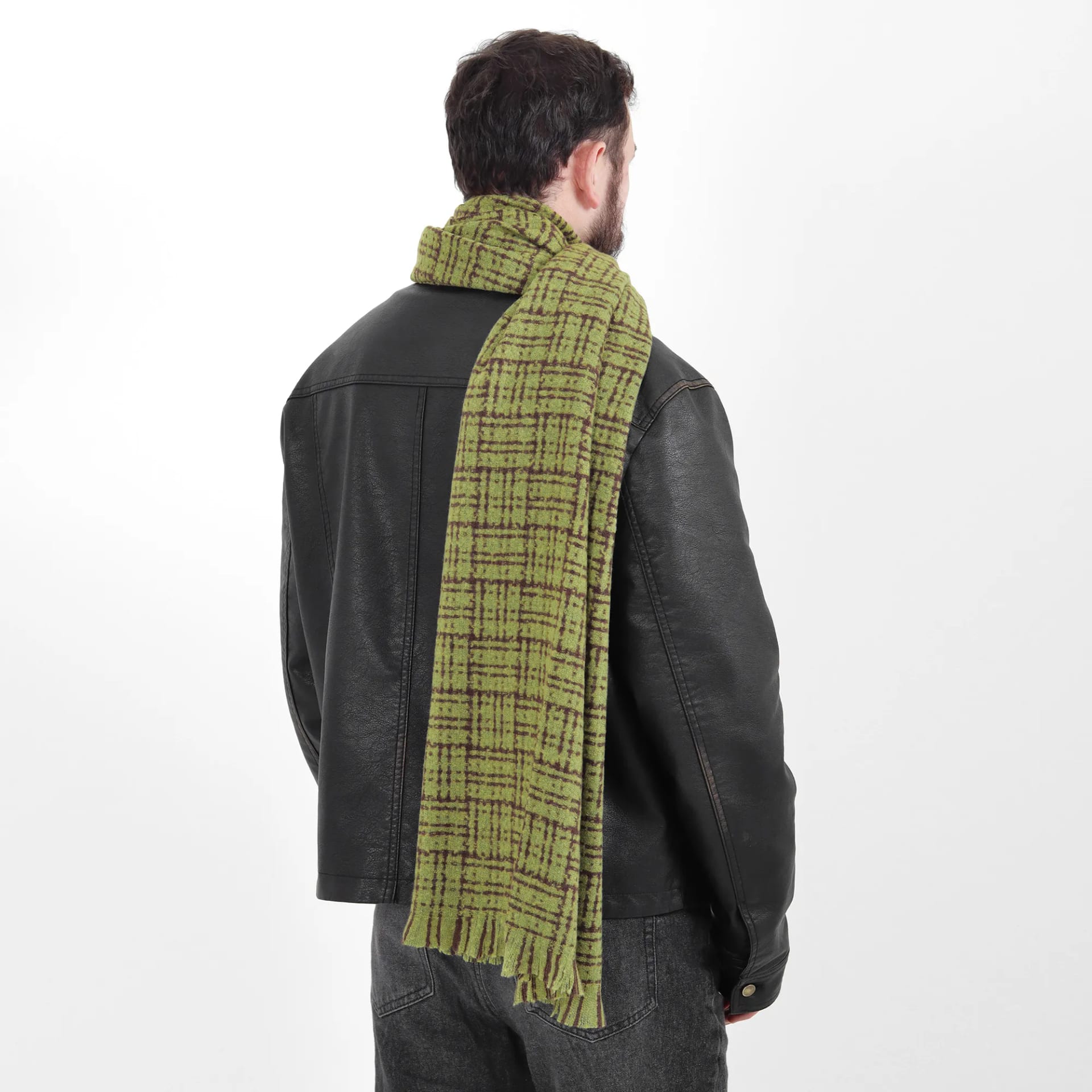 Bufanda Unisex Cuadros Verde - imagen 2