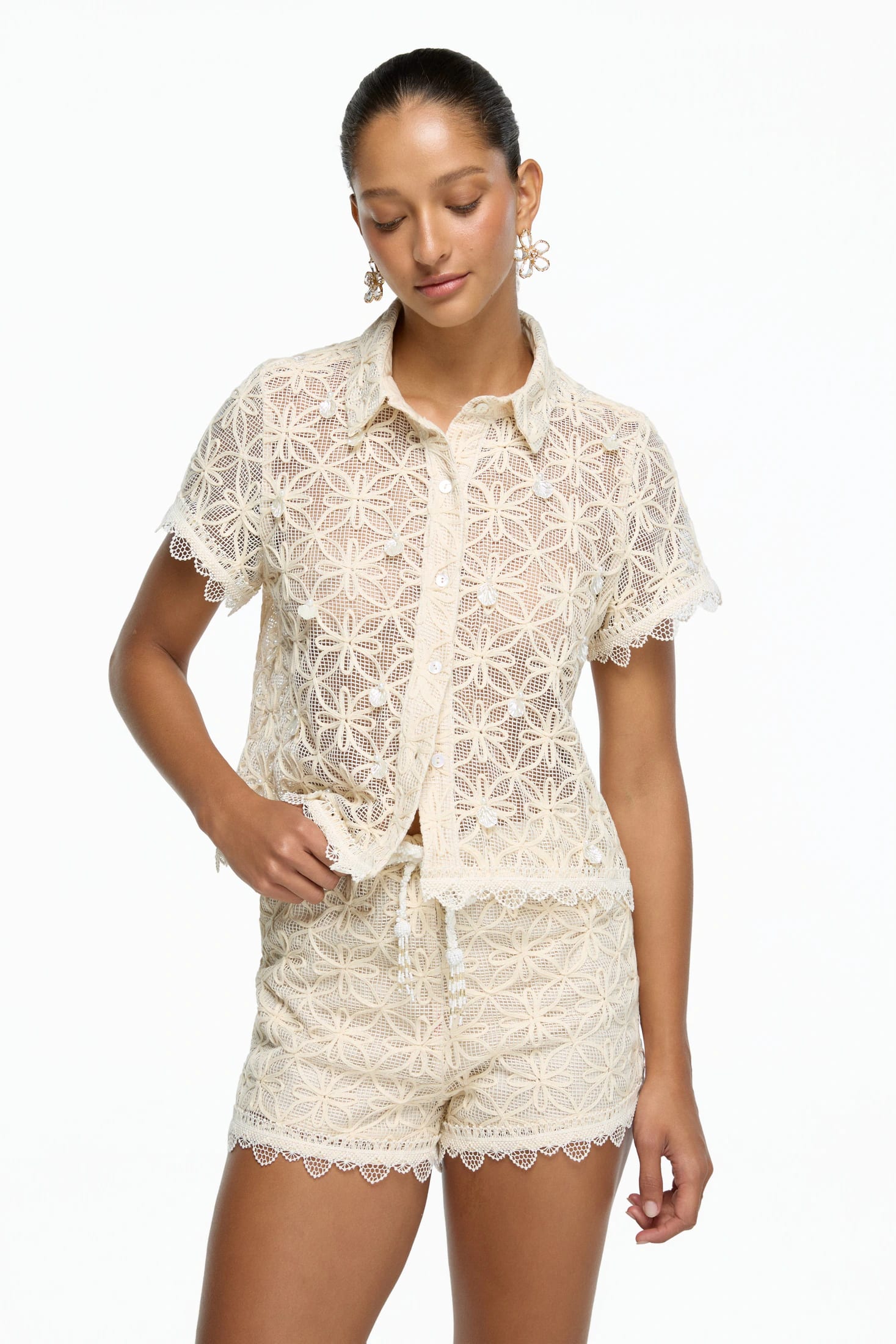 SOLENNE SHORT CREAM - imagen 2