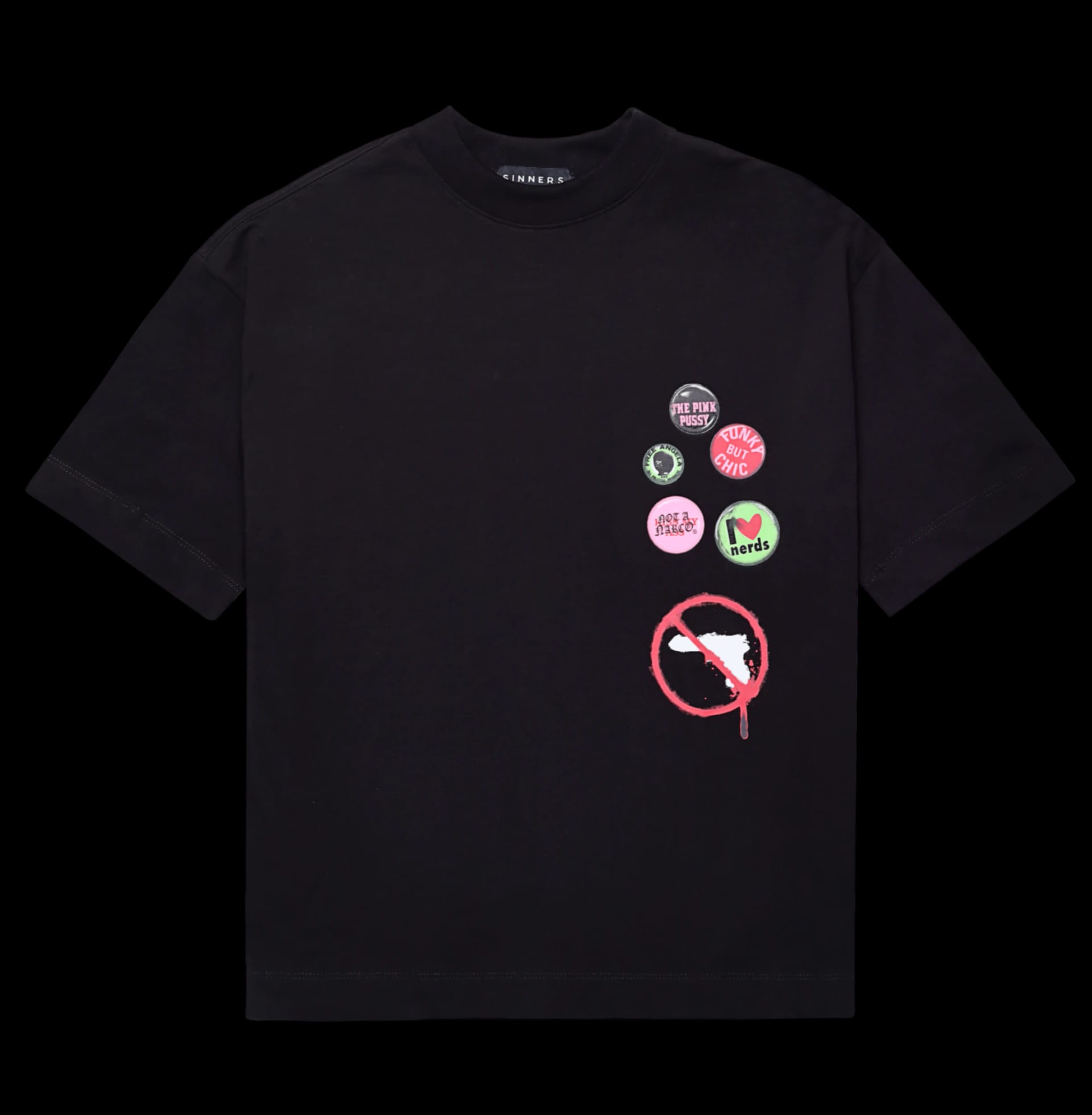 STAMPS BLACK T-SHIRT - imagen 1
