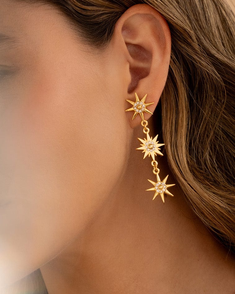 Aretes Estrellas Cristales X3 - imagen 1