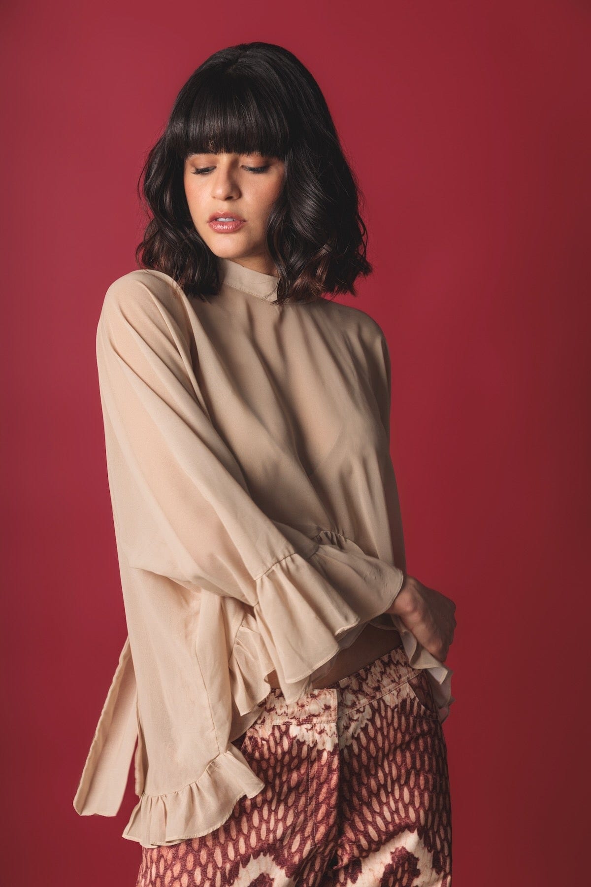 Mariposa Blouse | Buttercream - imagen 4