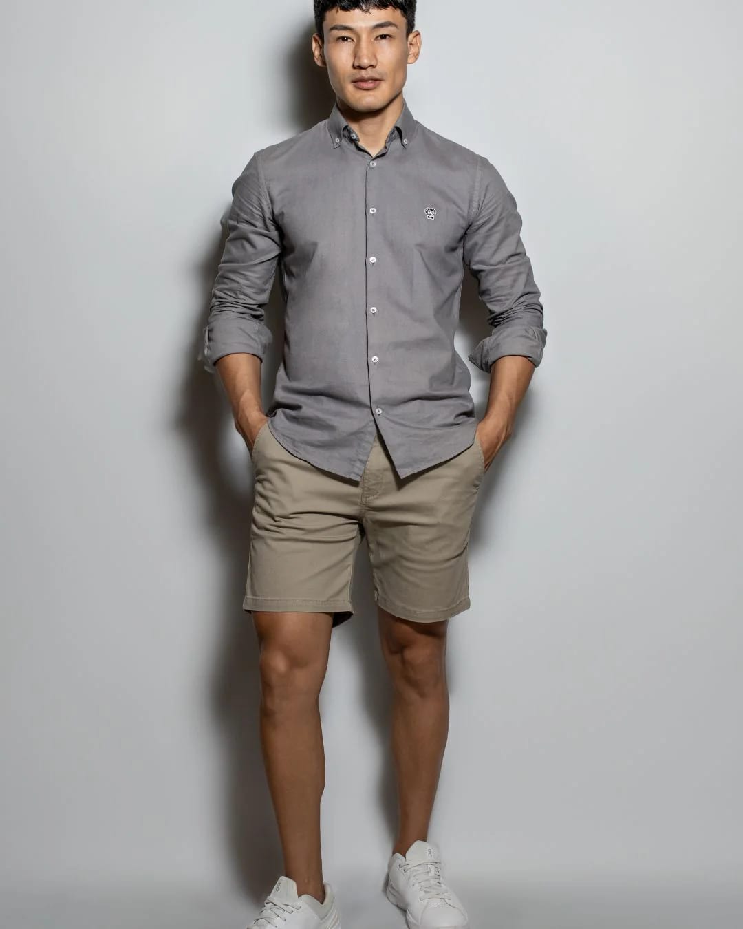 Camisa Antimanchas Popelina Gris Oscuro - Talla Slim - imagen 4