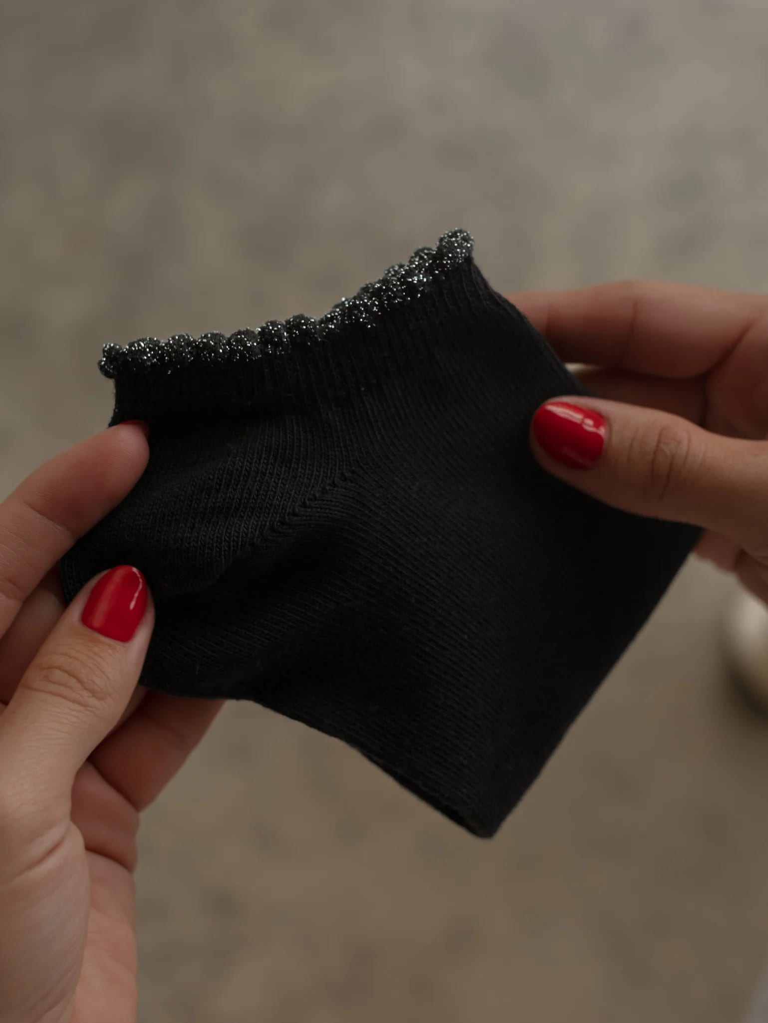 WAVE ANKLE SOCKS - SHINY GRAY - imagen 2