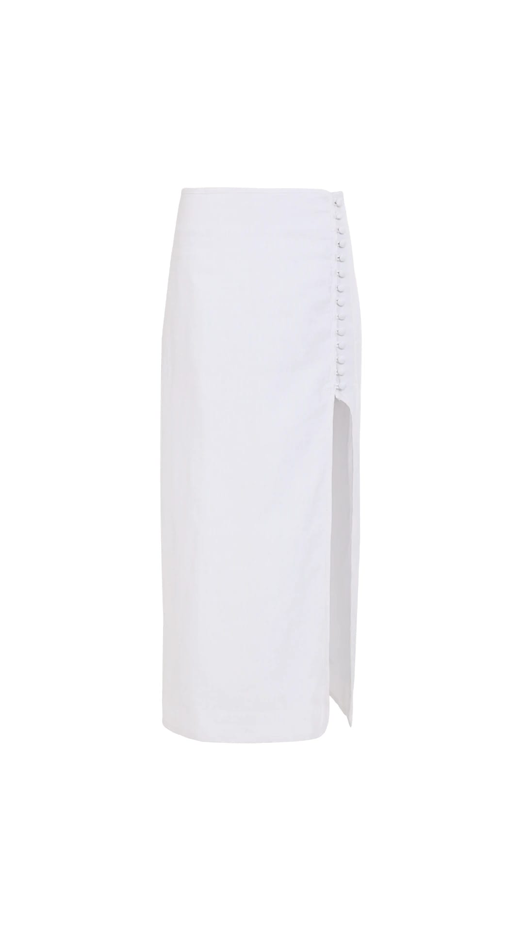 Falda Qipao de lino | Blanco - imagen 2