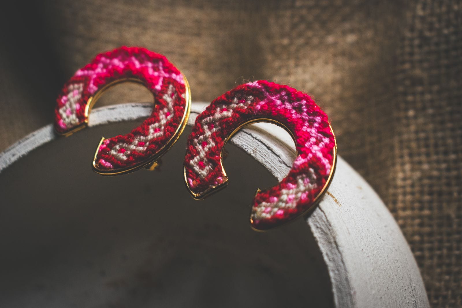 Wayuu Jolotsü  Earrings - Red - imagen 3