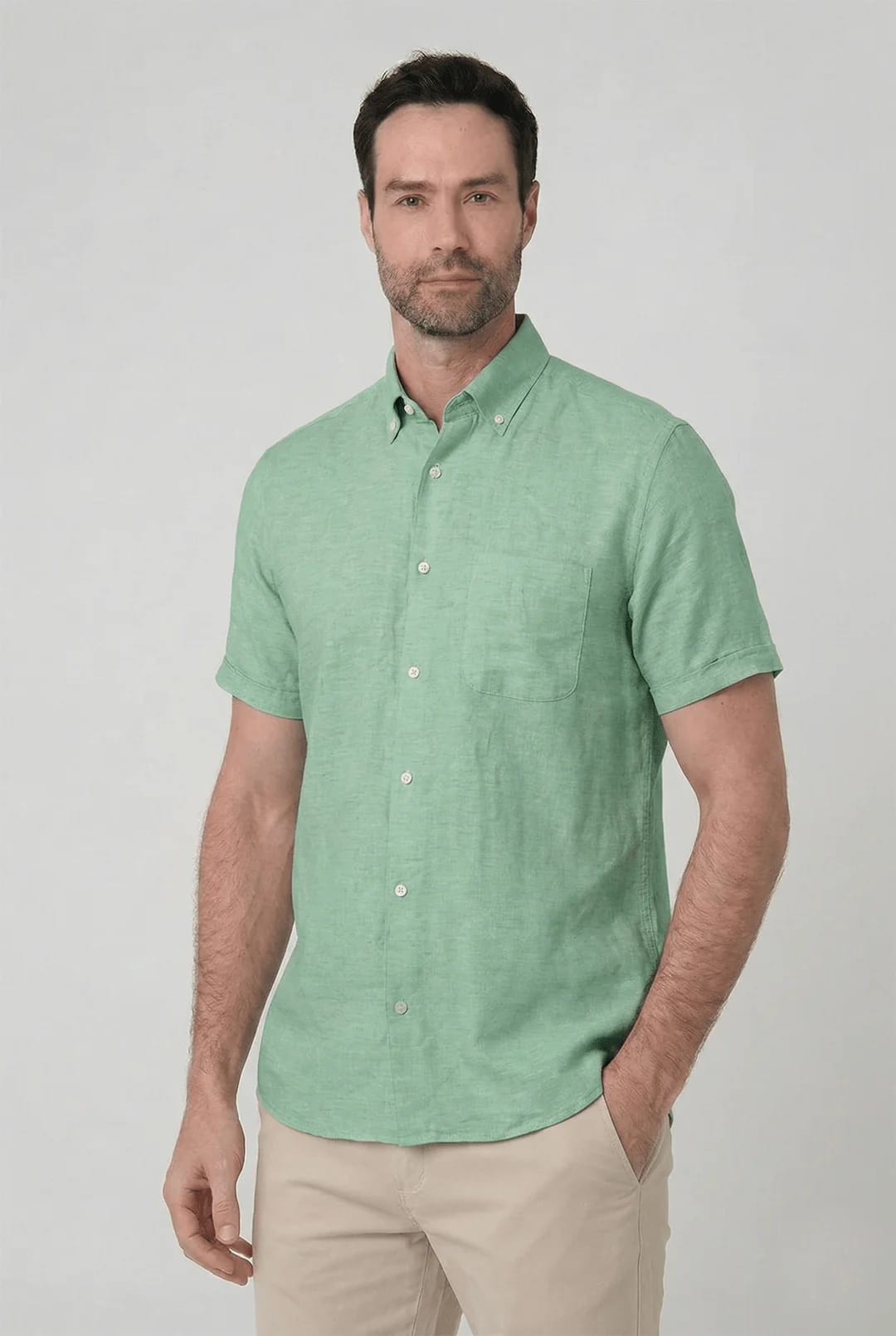 Camisa con bolsillo manga corta para hombre Jon Sonen 027225037 - imagen 3