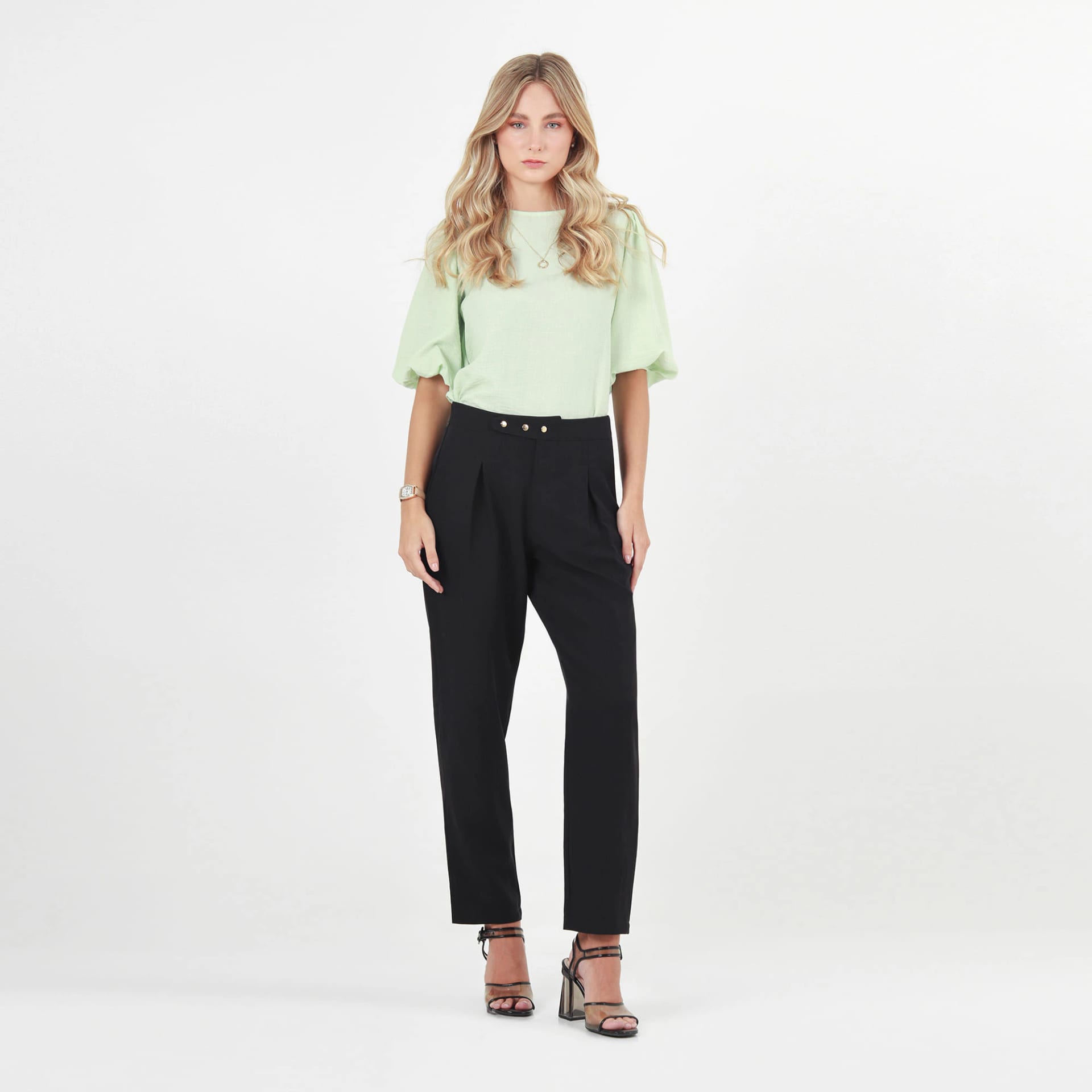 Pantalon Tiro Alto Bota Recta - imagen 1