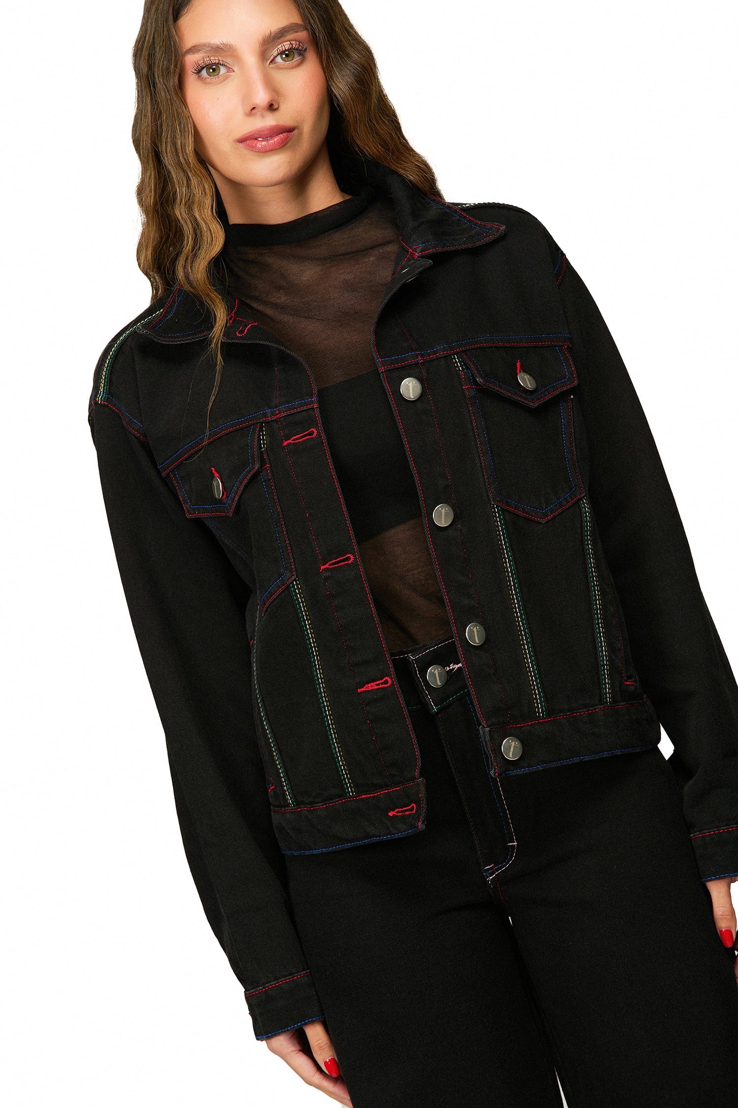 Chaqueta Denim Negra Momento - imagen 4