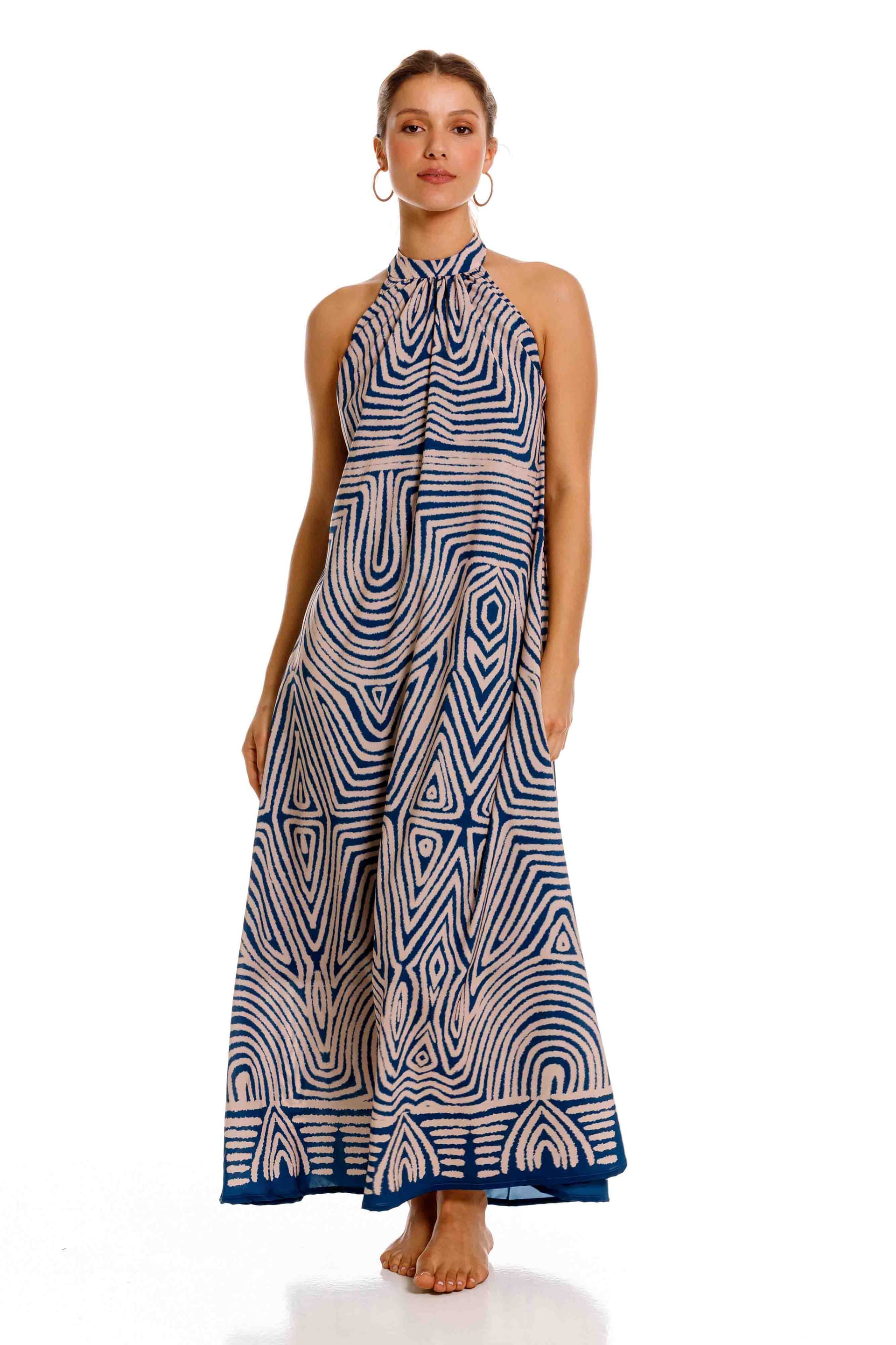 Vestido Largo Aries Nairobi Azul - imagen 1
