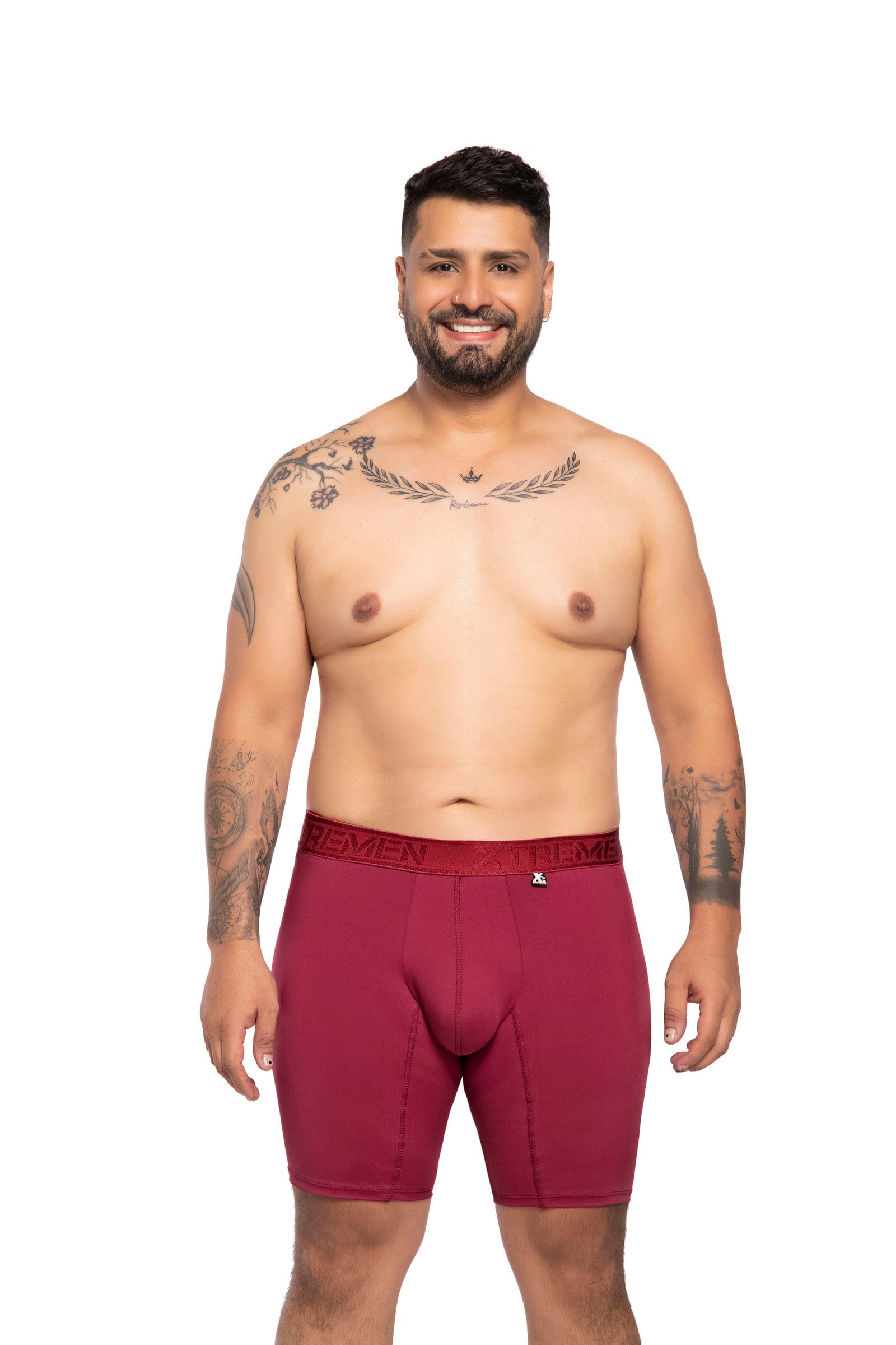 BOXER CLASICO EXTRAGRANDE MICROFIBRA NYLON VINO - imagen 1