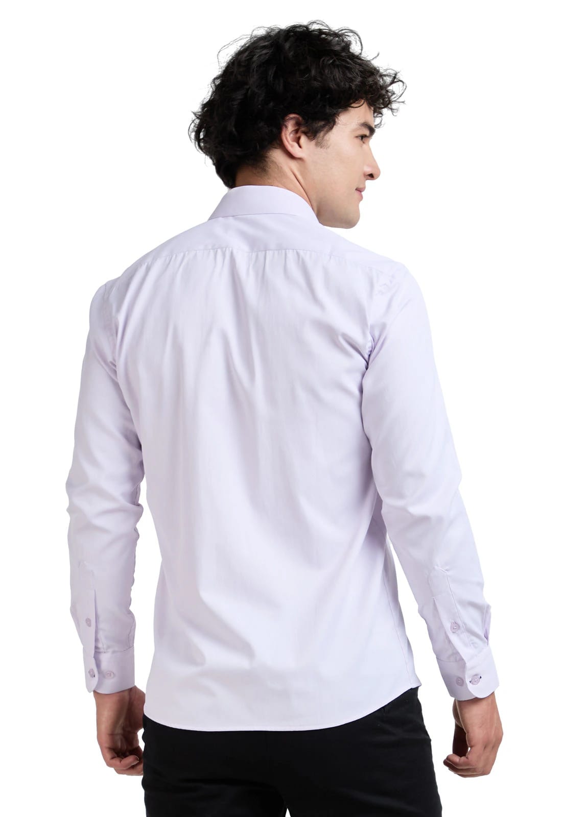 Camisa lila con minirayas - imagen 2