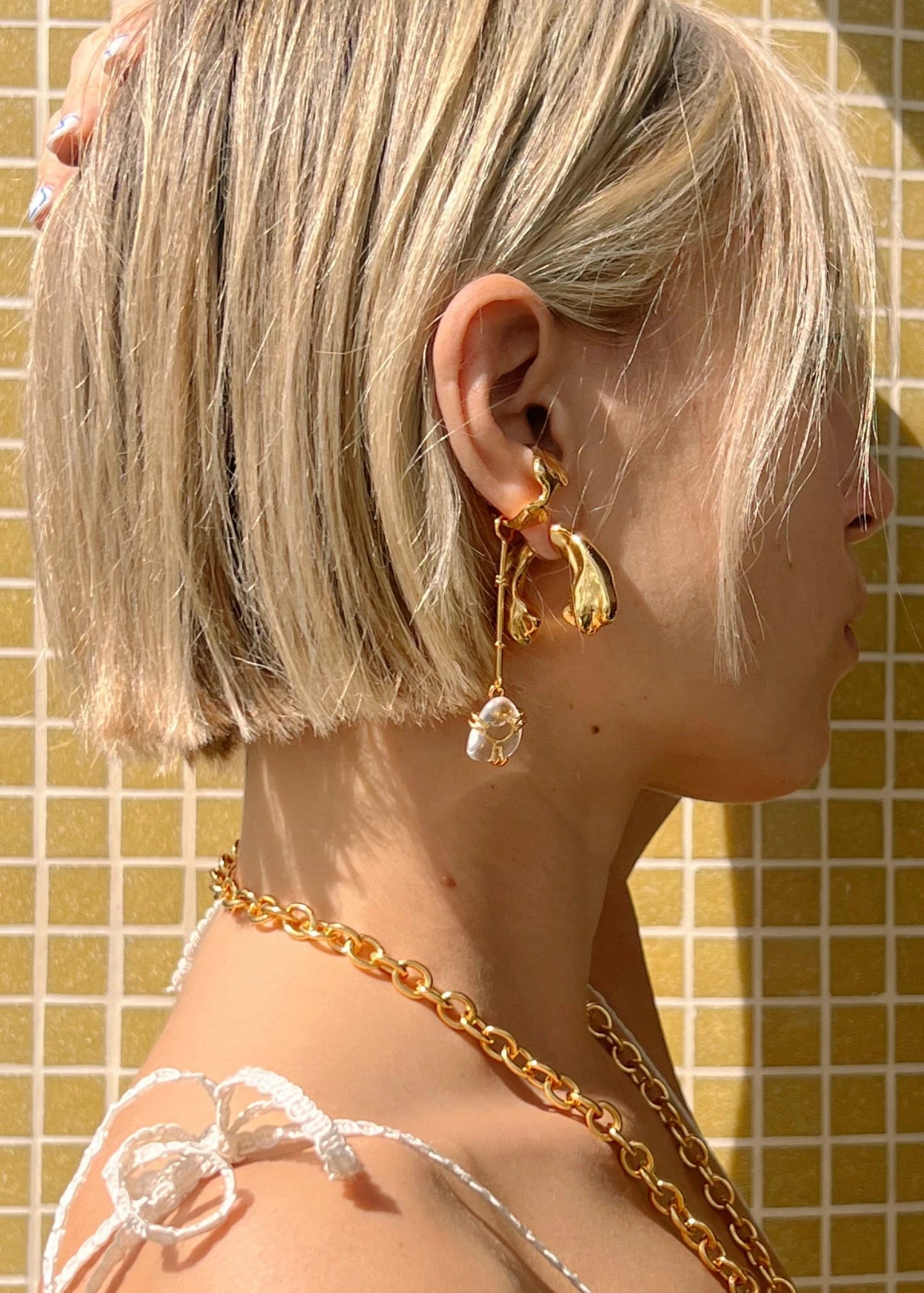 Earcuff Long Cuarzo - imagen 3