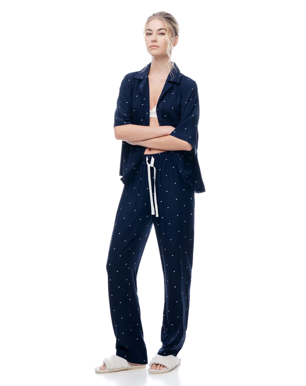 Camisa regular manga corta azul estampado mujer - imagen 4