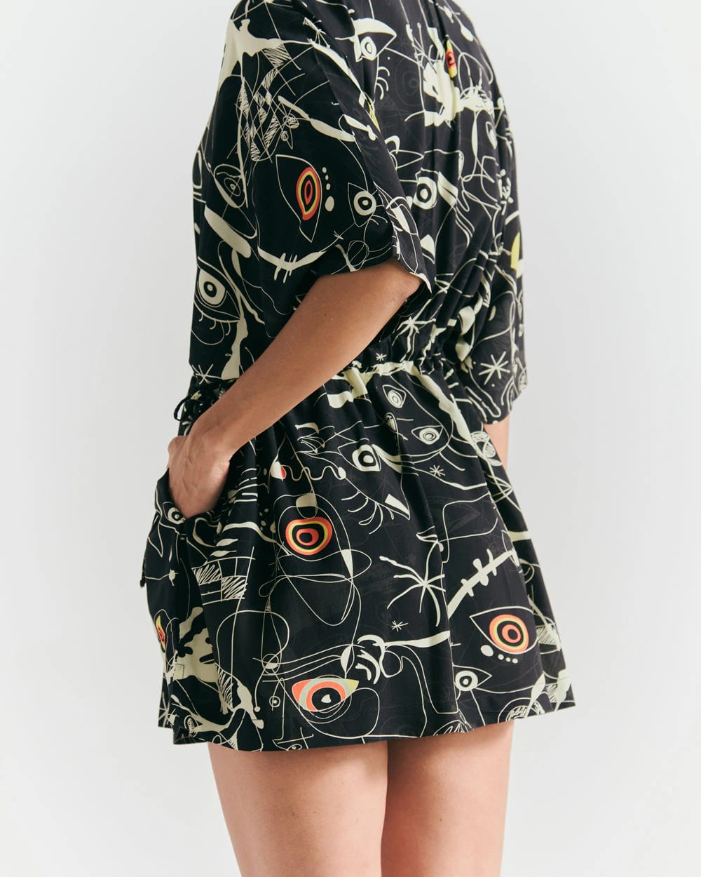 Kurta Tiras ajustable Joan negro+crudo mujer - imagen 3