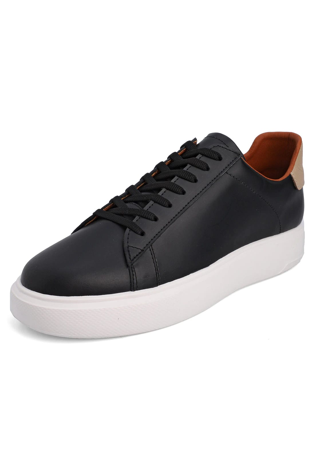 Tenis negros suela blanca talón camel - imagen 6