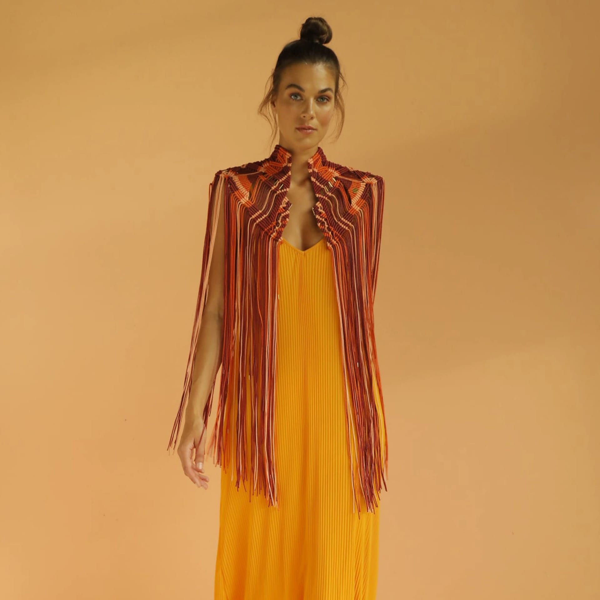 Chaleco Hopu Vino/Mandarina - imagen 3