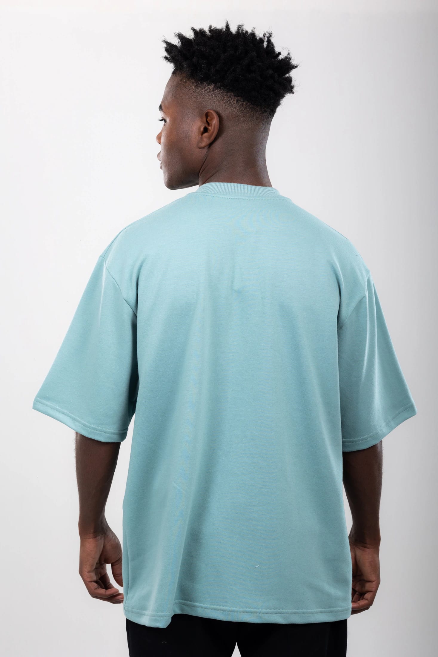 CAMISETA GRIS VERDOSO 14083 OVERSIZE BASICA SVG - imagen 2