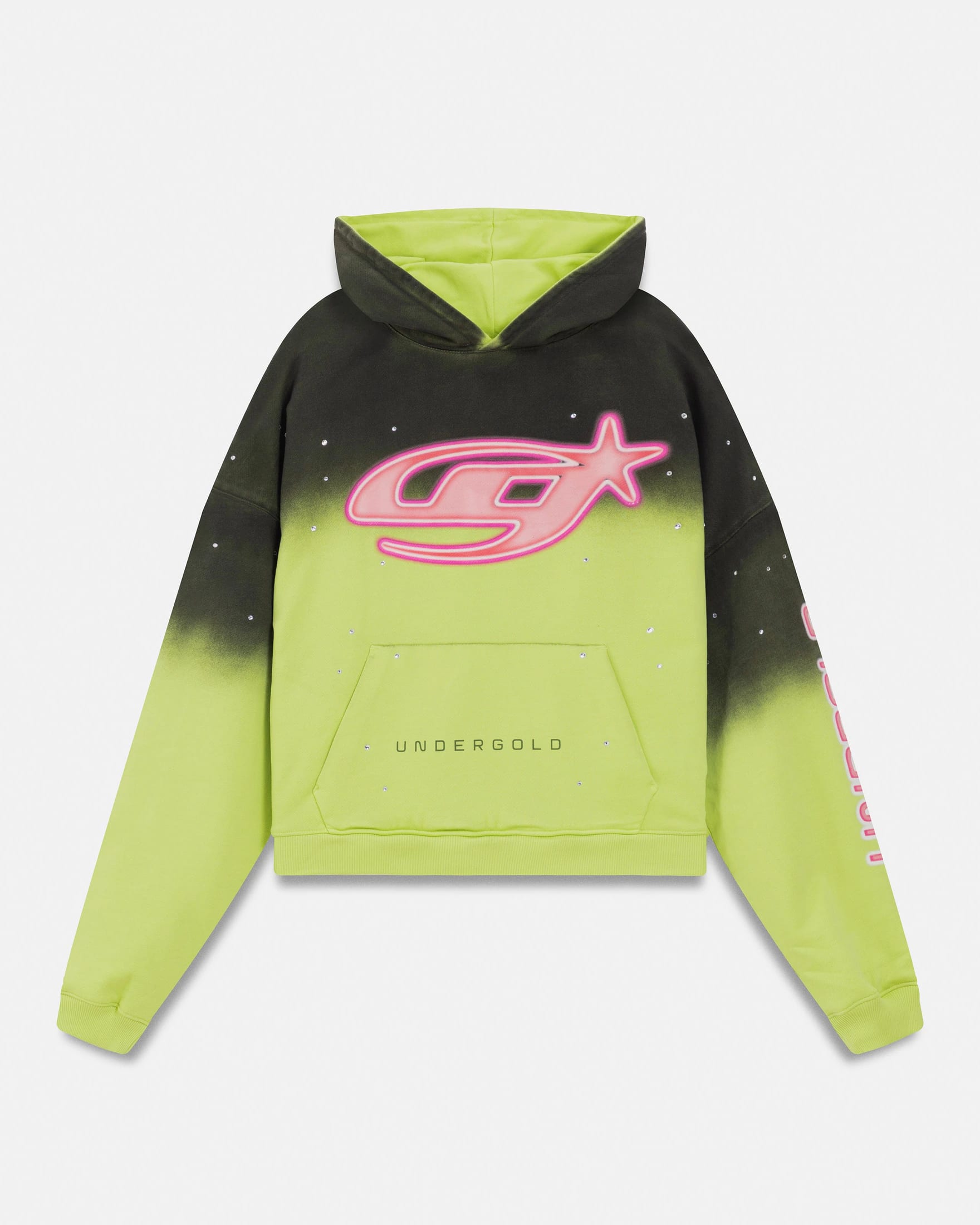Act 1 Neon Boxy Fit Hoodie Faded Green - imagen 1