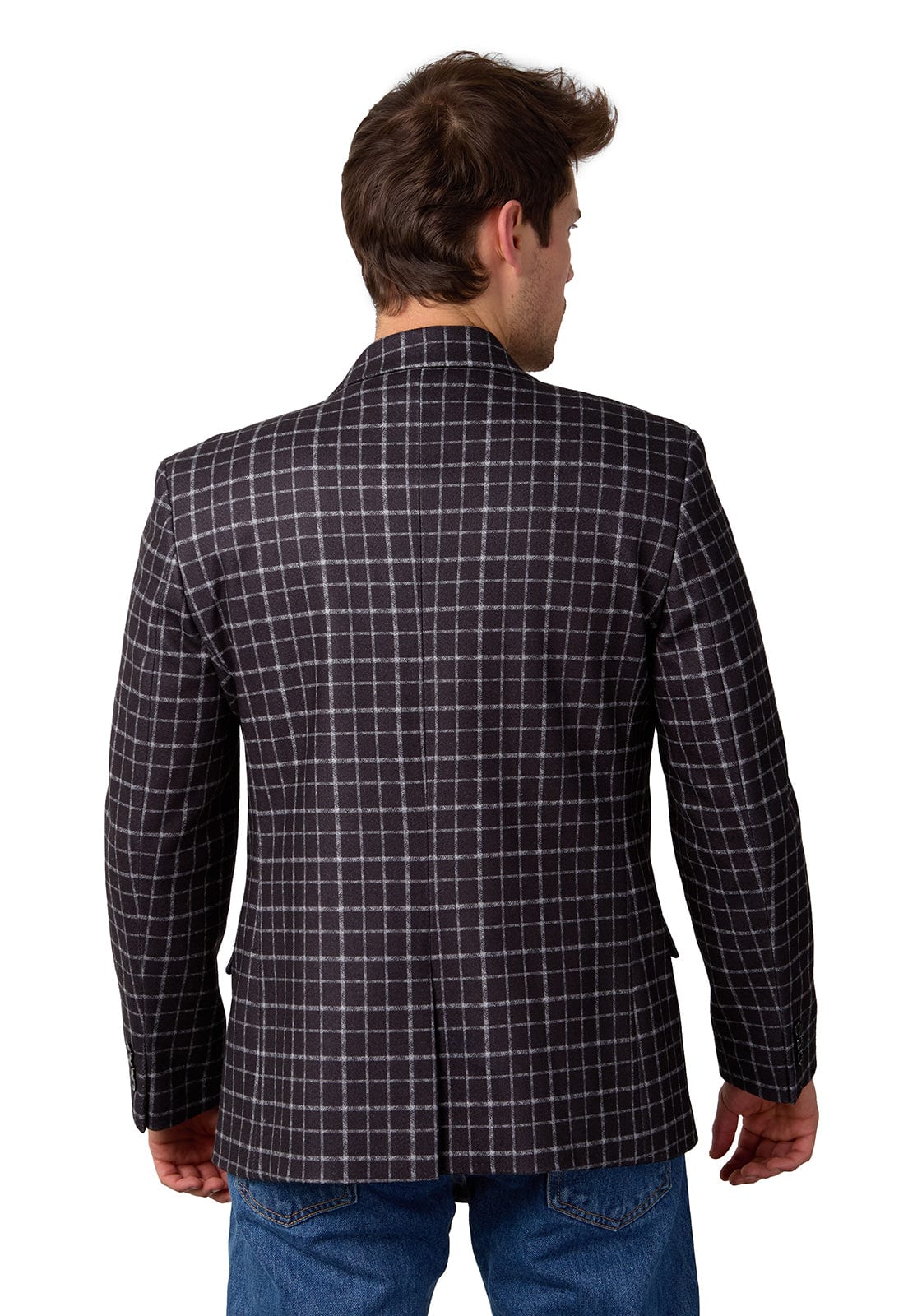 Blazer estampado negro a cuadros - imagen 20