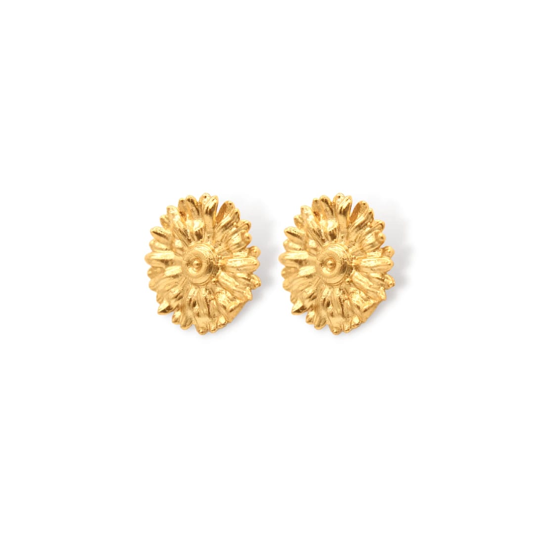 Aretes con flor de margarita mediana - imagen 2