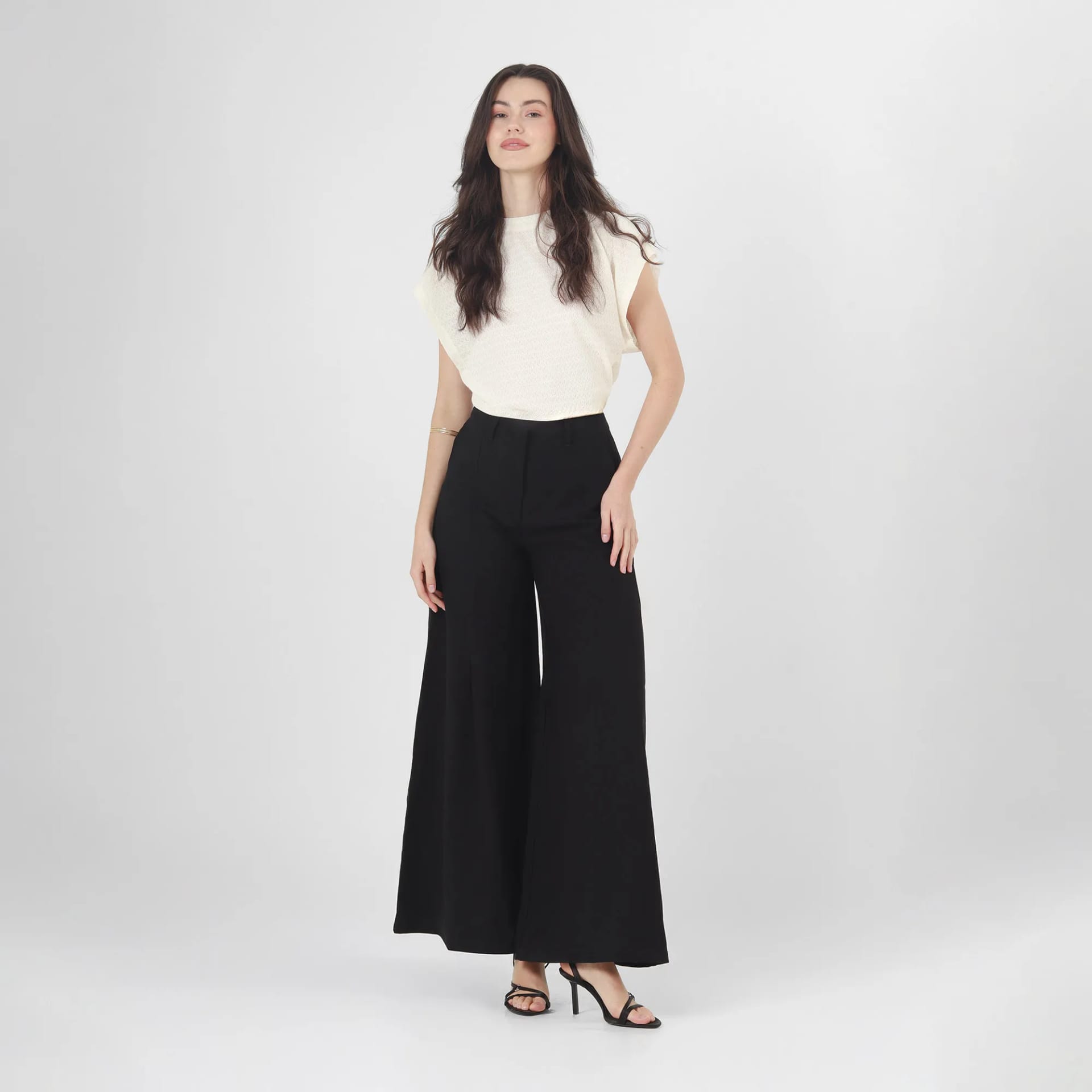 Pantalon Tiro Alto Bota Palazzo - imagen 1