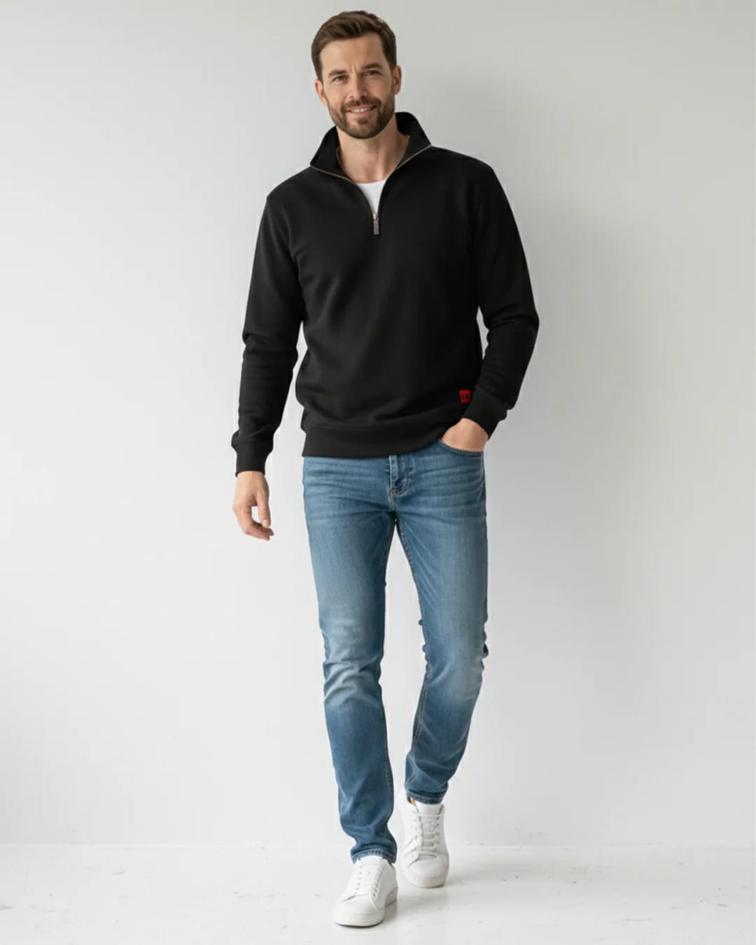 Buzo cuello alto hombre Negro - imagen 10