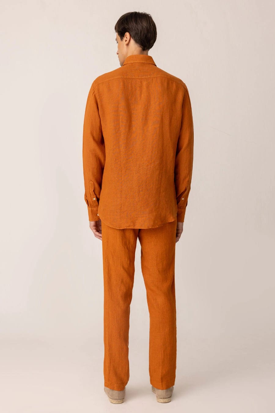 Men's linen pants honey basic - imagen 3